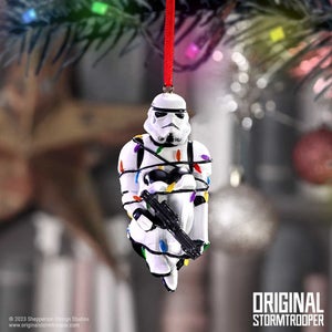 Original Stormtrooper In Fairy Lights Hanging Ornament 9cm