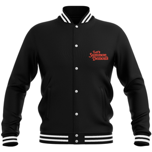 Steven Rhodes Let's Summon Demons Varsity Jacket - Black/Black