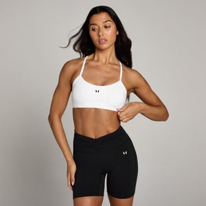 MP Women's Tempo Strappy Back Sports Bra - White