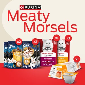 Meaty Morsels Pre-Mixed Bundle Adult Dry & Wet Cat Food