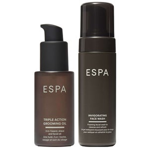 ESPA Duo: Triple Action Grooming Oil 30ml & Invigorating Face Wash 150ml