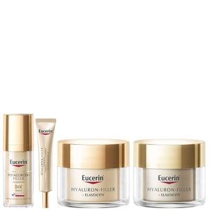 Eucerin Set: Hyaluron-Filler + Elasticity 3D Serum 30ml, Day Cream SPF30 50ml, Eye Cream SPF15 15ml & Night Cream 50ml