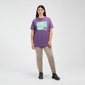Hill Hazed Kurzarm Shirt für Damen - Violett