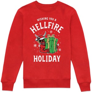 Stranger Things Hellfire Holiday Sweatshirt - Red