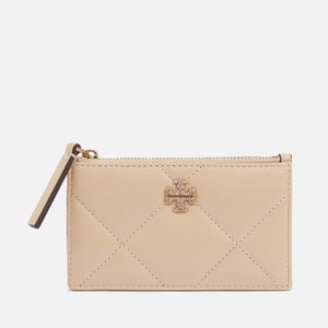 Tory Burch Kira Quilted Pavé Logo Leather Card Case