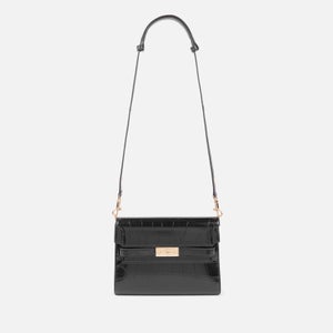 Tory Burch Lee Radziwill Croc Embossed Leather Shoulder Bag