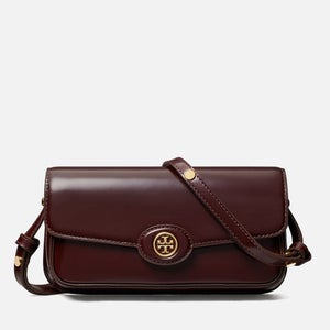 Tory Burch Robinson Spazzolato Patent Leather Shoulder Bag