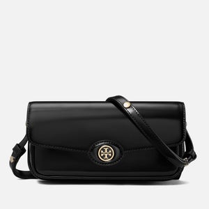 Tory Burch Robinson Spazzolato Patent Leather Shoulder Bag