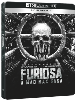 Furiosa: A Mad Max Saga 'Black and Chrome' Steelbook 4K Ultra HD - Zavvi Exclusive