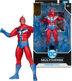 MCFARLANE DC MULTIVERSE 7in - COMMANDER STEEL (JSA)(GOLD LABEL)