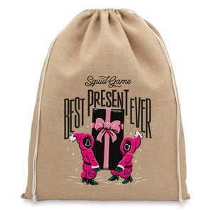 Squid Game Best Present Ever Christmas Hessian Sack