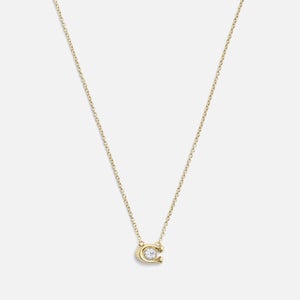 Coach C Gold-Tone Pendant Necklace