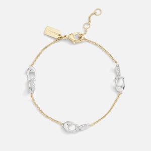 Coach Signature Pavé C Strand Gold-Tone Bracelet