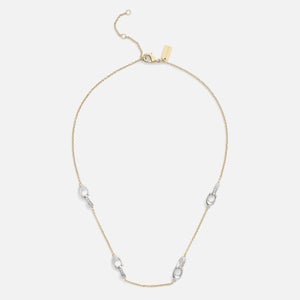 Coach Signature Pavé C Strand Gold-Toned Necklace