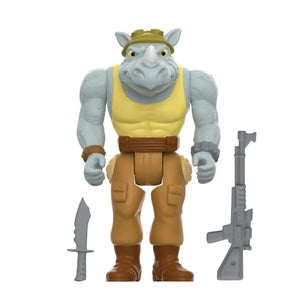 Super7 Teenage Mutant Ninja Turtles W8 - Rocksteady (Cartoon Version) ReAction Figure