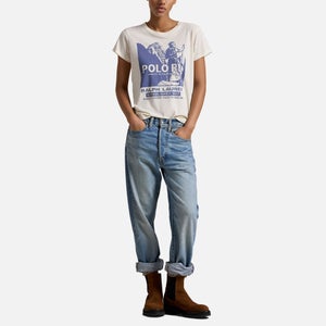 Polo Ralph Lauren Women's Outdr Shrk T-Short Sleeve-T-Shirt - Warm White