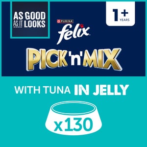 Felix As Good As It Looks Adult Wet Cat Food with Tuna in Jelly 130x85g