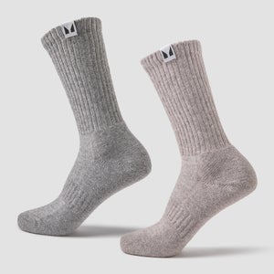 MP Hiking Socks (2 pack) - Brown/Grey Marl