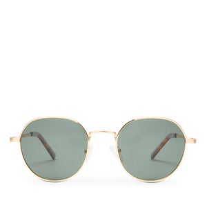 Le Specs Odyssey Gold-Tone Round-Frame Sunglasses