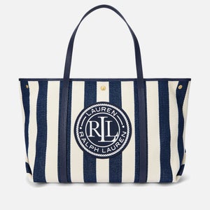 Lauren Ralph Lauren Emerie Herringbone Cotton Twill Extra Large Tote Bag