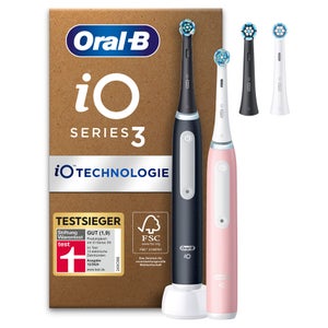 Oral-B iO Series 3 Matt Black/Blush Pink mit 2. Handstück SIOC