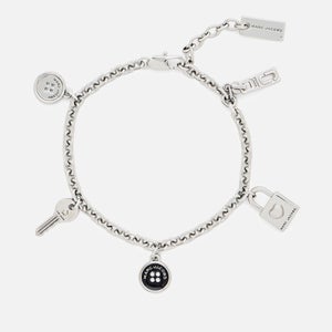 Marc Jacobs Button Charm Silver-Plated Bracelet