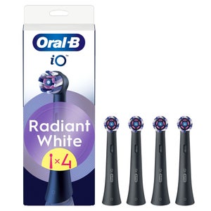 Oral-B iO Series Radiant White Opzetborstels Zwart, 4 Stuks