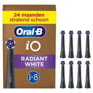 Oral-B iO Series Radiant White Opzetborstels Zwart, 8 Stuks