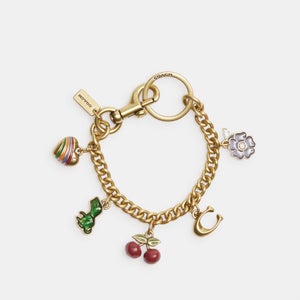 Coach Motif Chain Gold-Plated Bag Charm