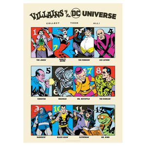 DC 90th Anniversary Villains Art print