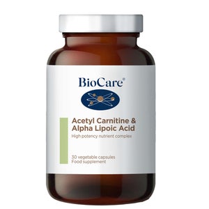 BioCare Weight Management Supplements Acetyl Carnitine & Alpha Lipoic Acid x 30 Capsules