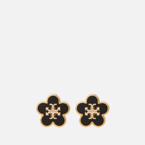Tory Burch Kira Gold-Tone Enamel Flower Stud Earrings