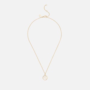 Coach Mop Coin Short Gold-Tone Pendant Necklace