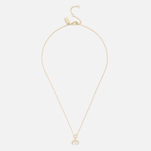 Coach Pearl Orb Short Gold-Tone Pendant Necklace