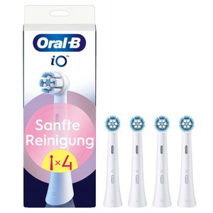 Oral-B iO Sanfte Reinigung, Original Aufsteckbürsten, Weiß, 4 Stück