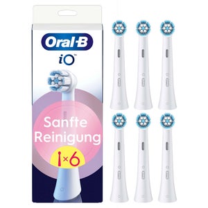 Oral-B iO Sanfte Reinigung, Original Aufsteckbürsten, Weiß, 6 Stück