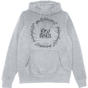 Lord Of The Rings Ring Logo Hoodie - Grey