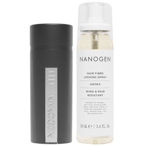 Nanogen Duo: Keratin Hair Fibres 2 Month Light Brown 30g & Hair Fibre Locking Spray 100ml