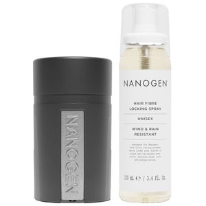 Nanogen Duo: Keratin Hair Fibres 1 Month Grey 15g & Hair Fibre Locking Spray 100ml