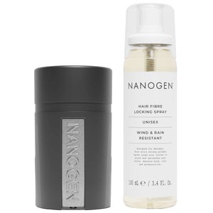 Nanogen Duo: Keratin Hair Fibres 1 Month Dark Brown 15g & Hair Fibre Locking Spray 100ml