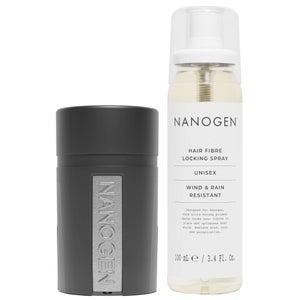 Nanogen Duo: Keratin Hair Fibres 1 Month Black 15g & Hair Fibre Locking Spray 100ml