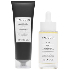 Nanogen Duo: Hair Thickening Treatments for Men Shampoo and Half-Conditioner 240ml & Hair Growth Factor Serum 30ml