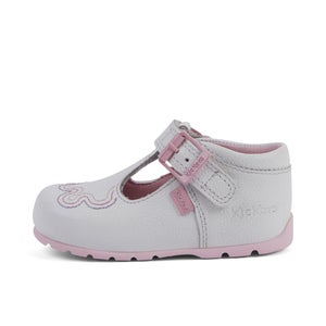 Baby T-Bar Wave Leather White