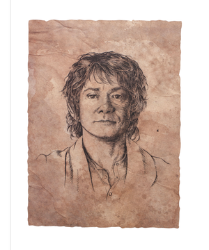 Weta Workshop The Hobbit Art Print Portrait of Bilbo Baggins 21 x 28cm