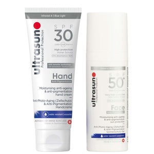 Ultrasun Duo: Face Moisturising Anti-Age & Anti-Pigmentation SPF50+ 50ml & Anti-Pigmentation Hand Cream SPF30 75ml