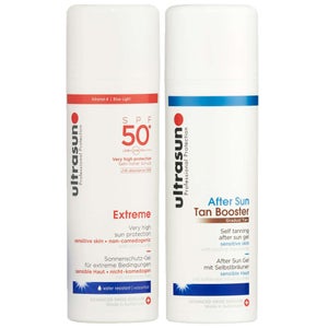 Ultrasun Duo: Extreme Very High Sun Protection for Sensitive Skin SPF50+ 150ml & Tan Booster 150ml