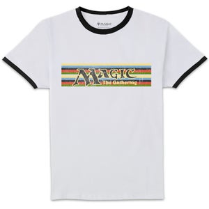 Magic: The Gathering Retro Logo Unisex Ringer T-Shirt - White/Black