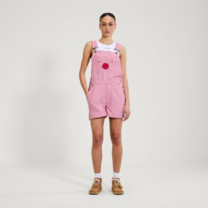 Adult Womens Kickers Classics Dungaree Short Red