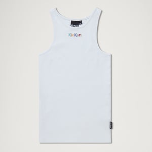 Adult Womens Kickers Classic Ribbed Vest White