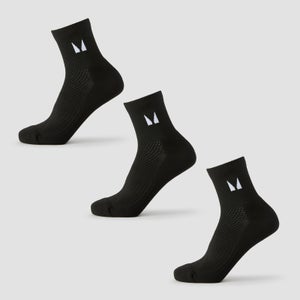 MP Running Ankle Socks (3 pack) - Black